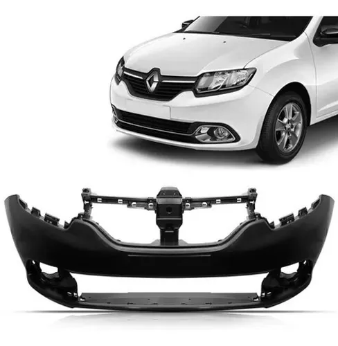 Parachoque Dianteiro Renault Sandero 2015 a 2020 - Preto Liso - R2A