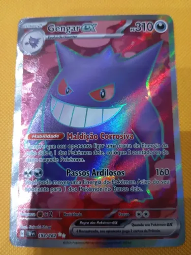 Carta Pokémon Gengar EX - 193/162 -  Ultra Rara  