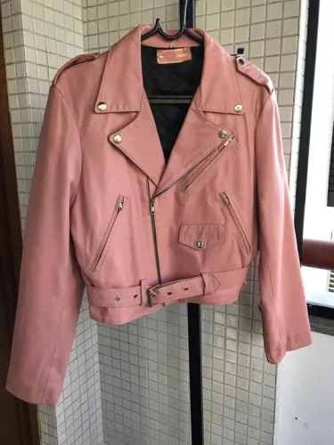 jaqueta de couro original da marca frankie amaury-raridade