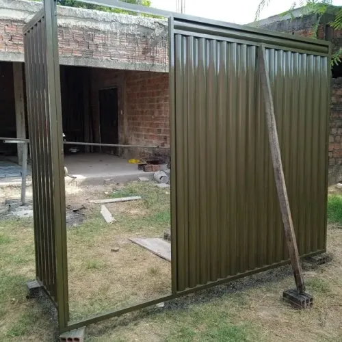 PORTÃO DE GARAGEM TODO FECHADO MATERIAL GALVANIZADO! METALÚRGICA JG 