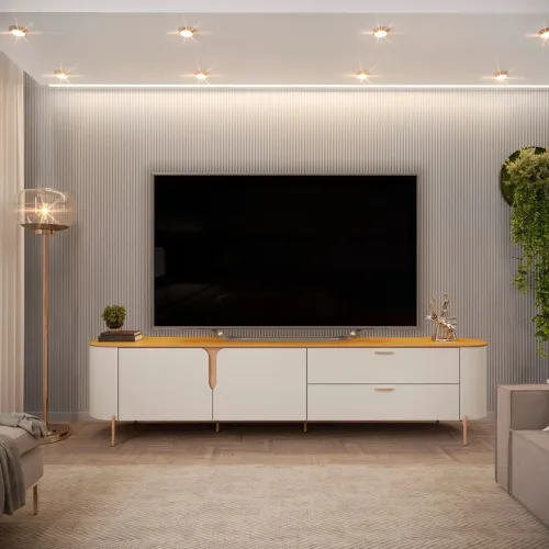 Rack Bancada Celine 2,41m 100% MDF PROMOÇÃO 