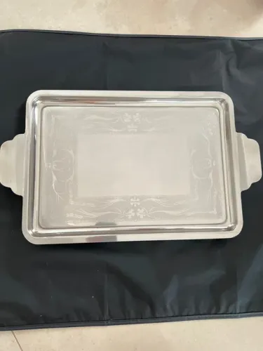 Bandeja de servir em aço inox