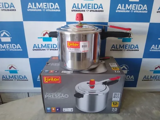 Panela de pressão 7LT Polida Eirilar na Promoção 145 reais avista 
