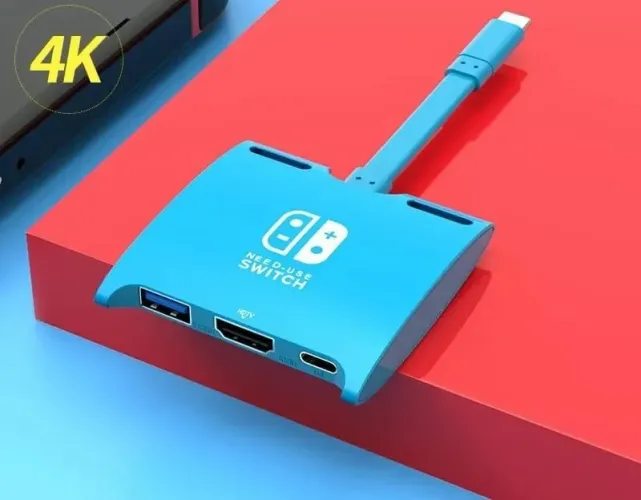 Adaptador Tipo-C, Docking TV Station para Nintendo Switch, PC, Mac, Steam Deck