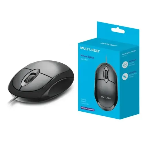 Mouse Com Fio USB Classic Box Óptico 1200 DPI MO300 - Multilaser  cod: 3066