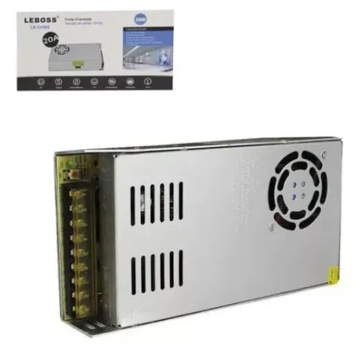 Fonte Chaveada 12v 20A Bivolt LB-CA562 para Cftv, Led & Automotivo