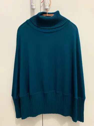 (MORENA ROSA) blusa tricot bata ponche/poncho