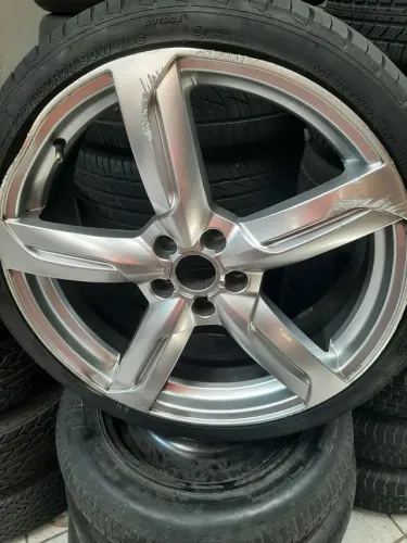 Roda aro 20 Audi Potenza Prata usada avulsa 5x112