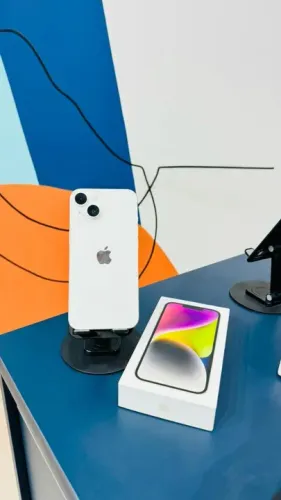 Vendo IPhone 14 128GB Branco Saúde de bateria 85% Semi novo | Loja Fisica |