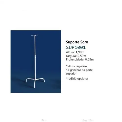 Suporte para soro com rodinhas 