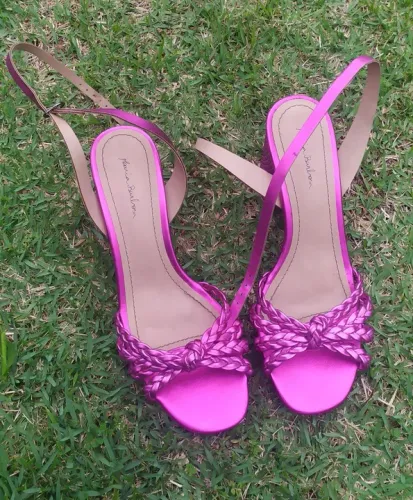 Sandália Pink metalizada - Maria Barbosa nr 38