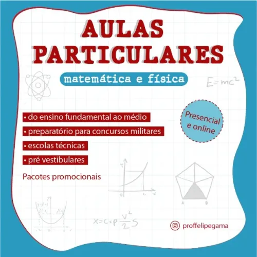 Aulas Particulares - Matemática, Física, Inglês e Português
