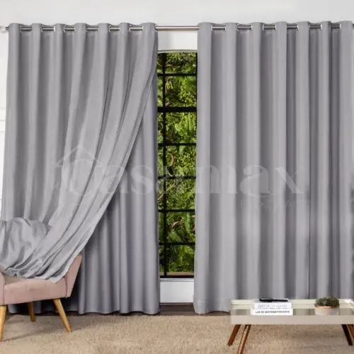 Cortina Blackout cinza 4,00m x 2,50m