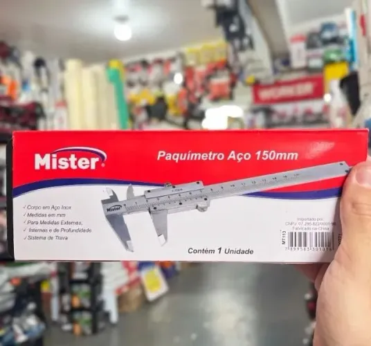 Paquímetro Corpo Em Aço Inox 150mm Mister