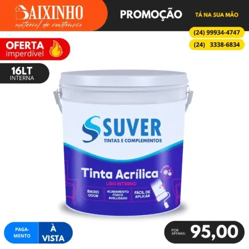 Tinta Acrílica 16 Litros Suver