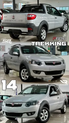 Roda Fiat Strada Trecking aro 14 prata 4x98 novas