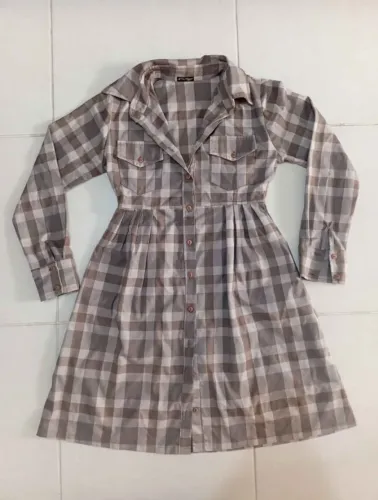 vestido chemise alfaiataria p novo