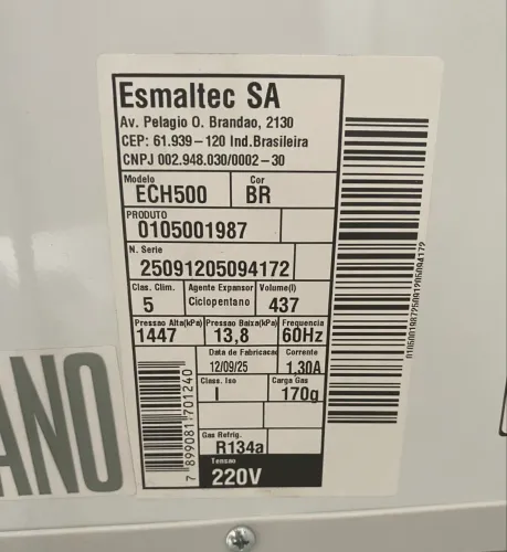 FREEZER ESMALTEC 500L