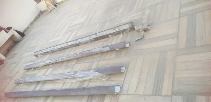 Calha pintada para telhado 