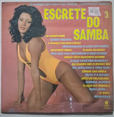LP Escrete Do Samba 3 - Conjunto Explosão Do Samba - 1977