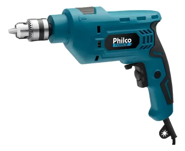 Furadeira Philco 3/8 C/ Função Impacto E Maleta Pfu01m 127v Cor Azul-turquesa Frequência 6