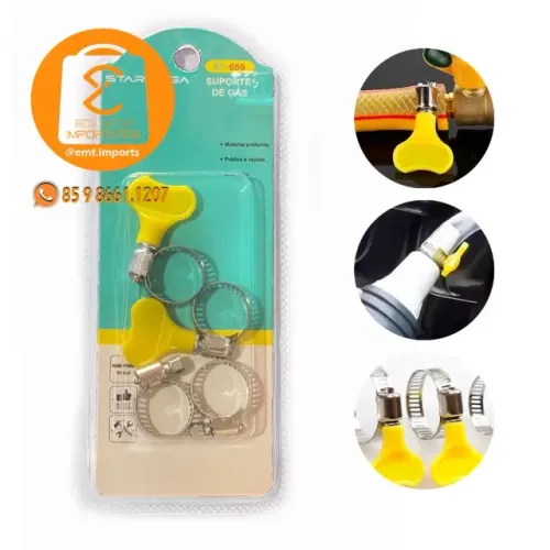 Abraçadeiras Borboleta de Mangueira kit com 2 Pares ST-659