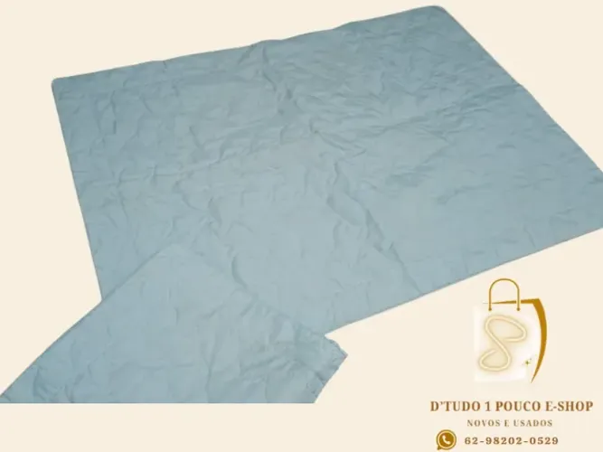 PROMOÇÃO! KIT COM 02 capas protetora acolchoada, para travesseiro, cor azul- 50x70 cm