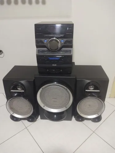 Microsostem Philips 800W, completo com controle. Aceito trocas