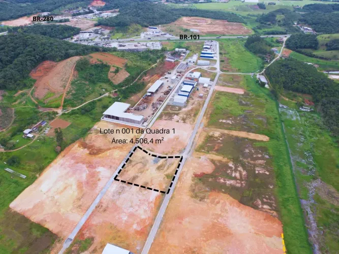 Lote Industrial com Escritura Pública em Araquari