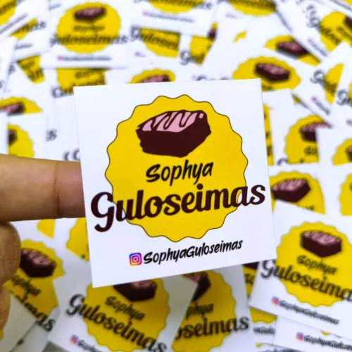 Adesivo Quadrado Personalizado 