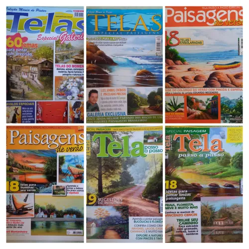 Revistas coleção " Pintura em Tela"