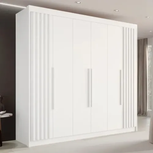 Guarda Roupa 100% MDF Ripado 6 Portas 6 Gavetas (FAZEMOS ENTREGA DF E ENTORNO)