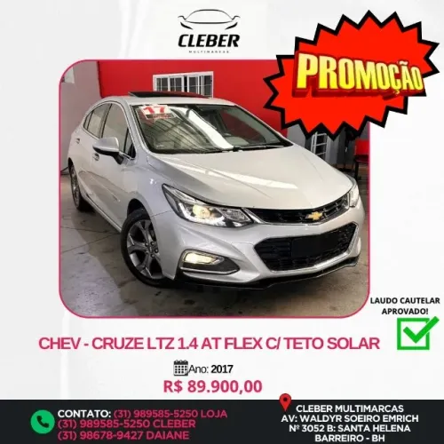 Chevrolet Cruze Sport LTZ 1.4 16V TB Flex 5P Aut. 2017