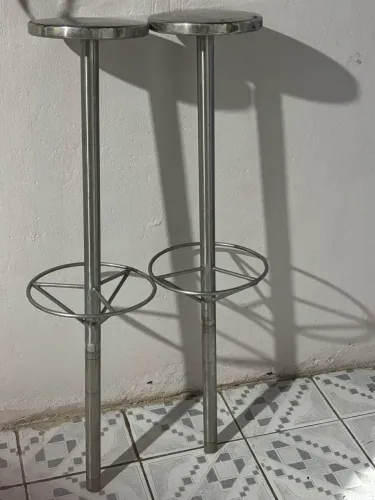 2 banco aço inox 