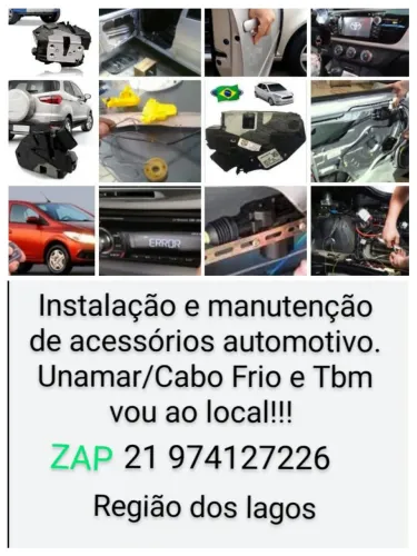 Instalação e manutenção de acessórios automotivo! Tbm vou ao local.