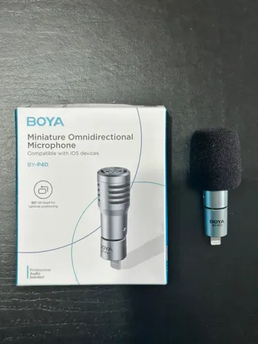 Microfone Boya para iPhone 