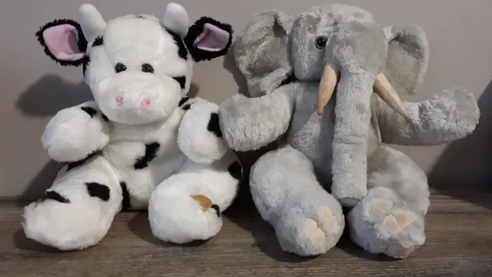 Mamíferos de Pelúcia Parmalat - Vaca e Elefante