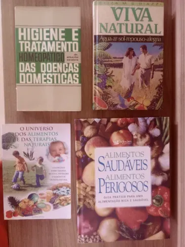 Livro de nutrição, saúde, medicina natural, homeopatia de 20, 30 e 50 reais