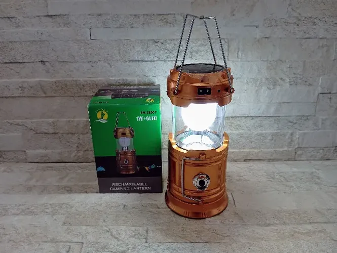 Lampião Luminária Carregador Solar Camping Usb Led Lanterna