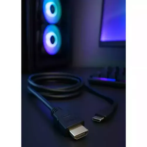 Cabo HDMI 2 Metros Preto Para TV, Projetor, Monitor imagem 4K Kit ou unidade