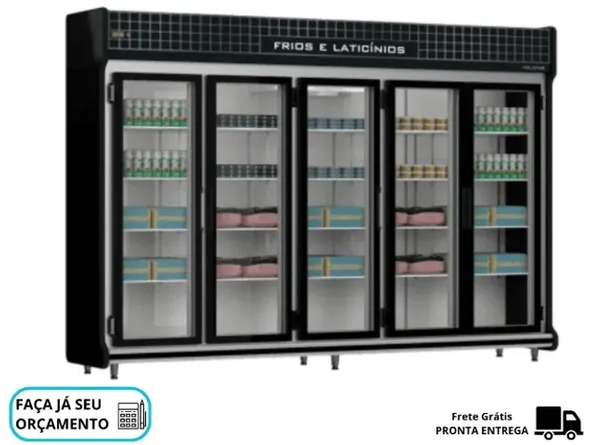 Freezer Expositor Auto Serviço 5 Portas Polo Frio