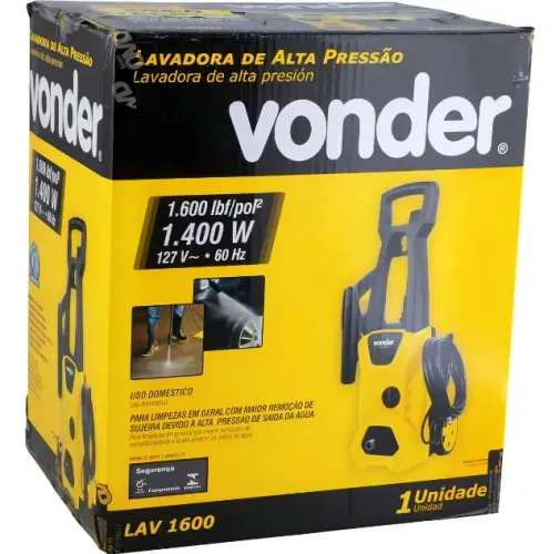 Lavadora de Alta Pressão Vonder 1400W LAV 1600 - Potência Profissional 120V