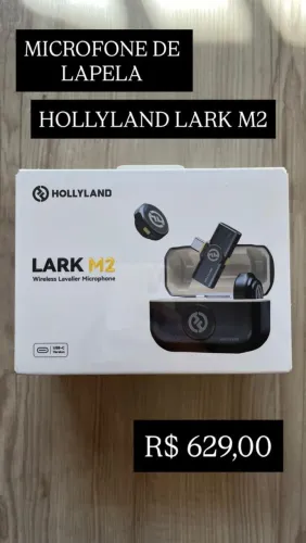 Microfone Wireless Hollyland Lark M2 Lavalier Type-c Duo Shine Charcoal