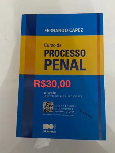 Livro curso de processo penal - Fernando Capez