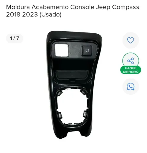 Moldura do console do jeep compass  2018 a 2023