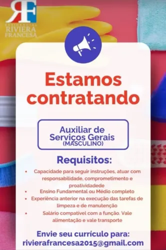 Vaga ASG masculino