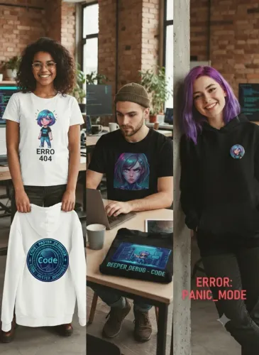 ?Moletom & Arte Digital Geek "Code: Erro 404" / Tech Wear