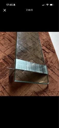 Prateleira inox e vidro
