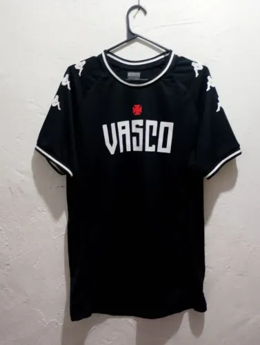 Camisa P Vasco Supporter Lettering Kappa Masculina Preta