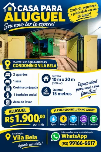 Alugo Casa no Condomínio Villa Bella 